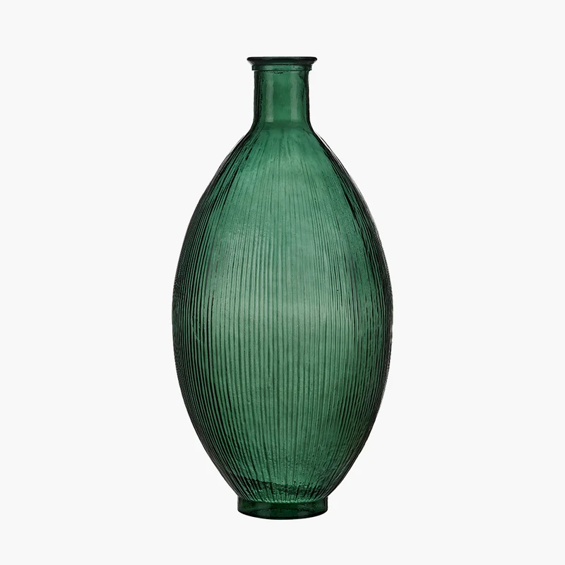 Sea Green Tall Recycled Glass Vase