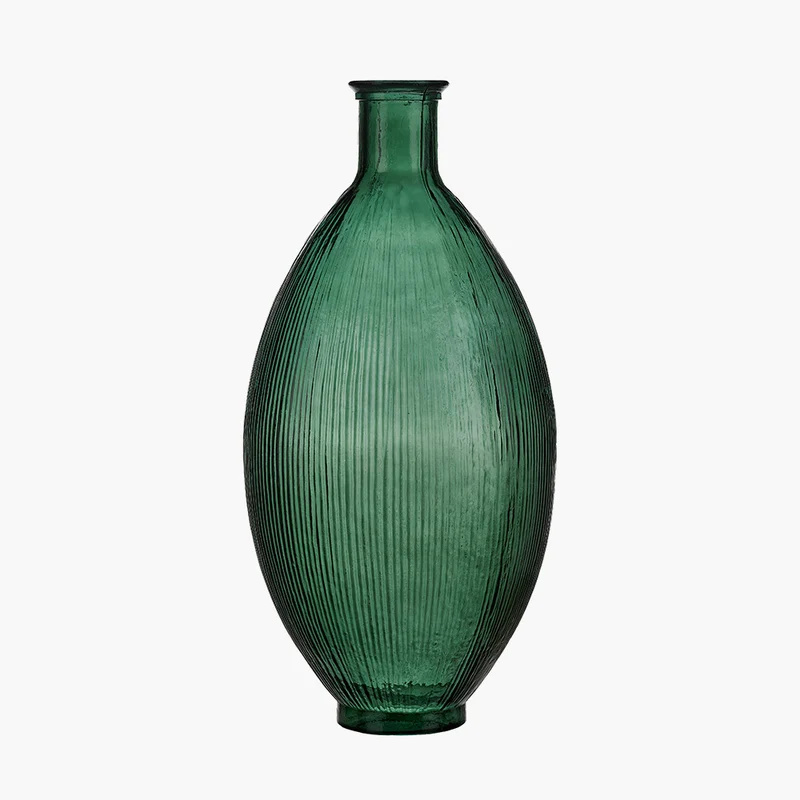 Sea Green Tall Recycled Glass Vase