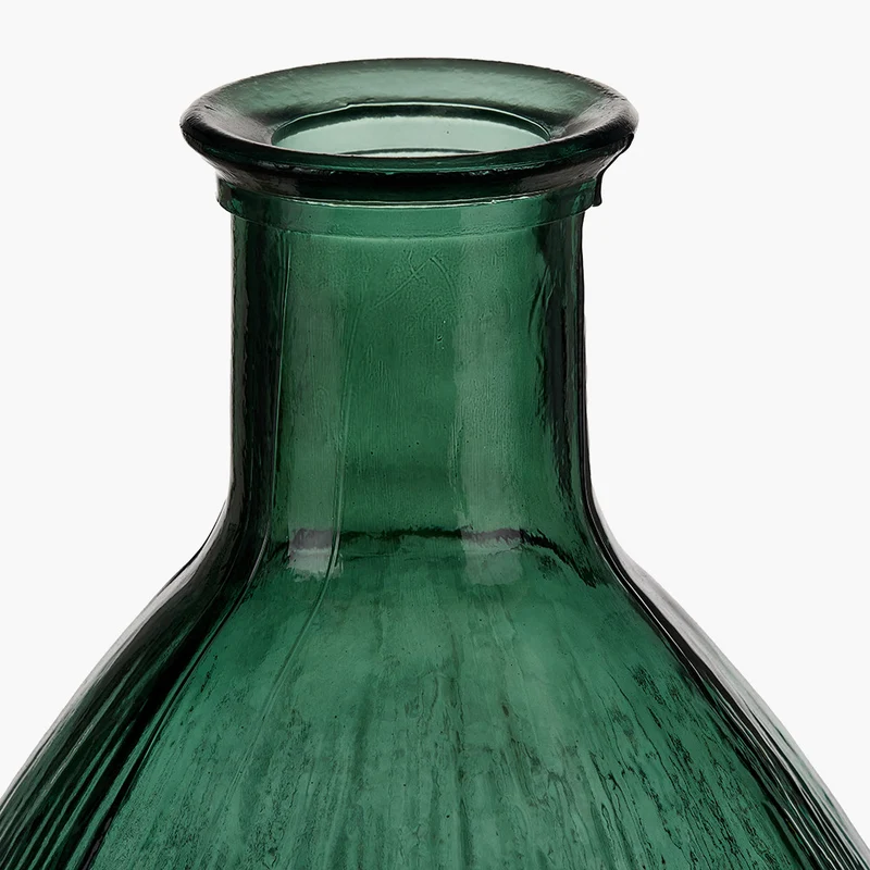 Sea Green Tall Recycled Glass Vase
