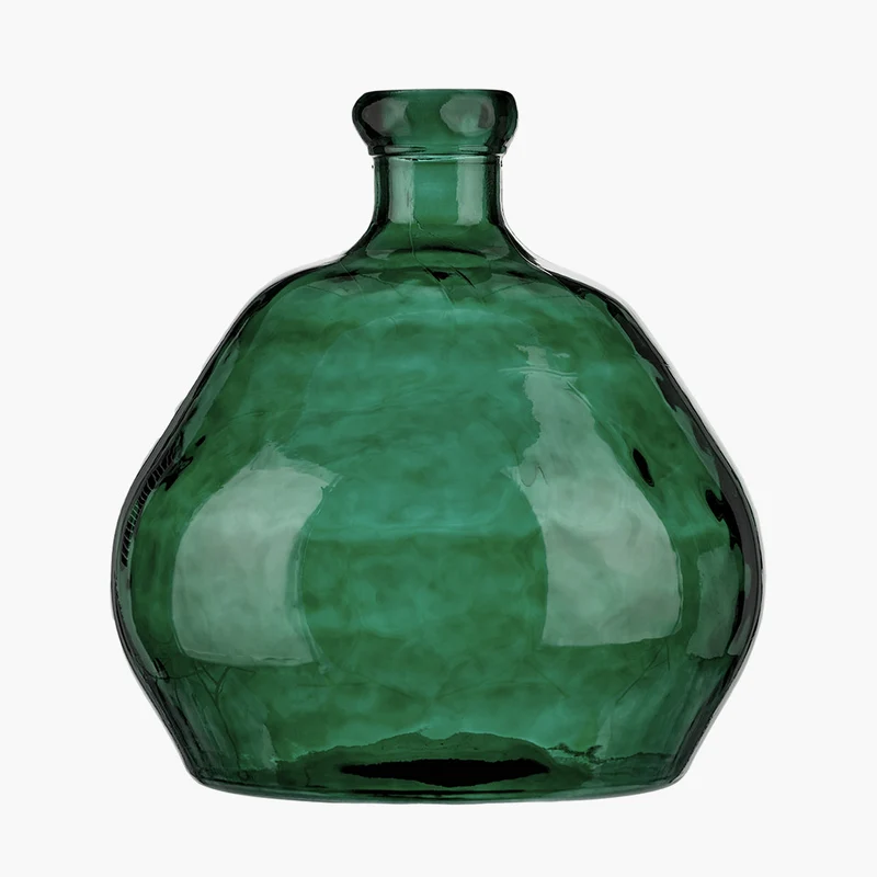 Sea Green Organic Shaped Recycled Glass Vase