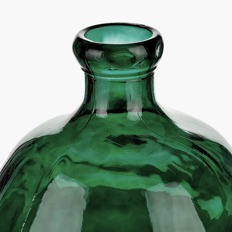 Sea Green Organic Shaped Recycled Glass Vase