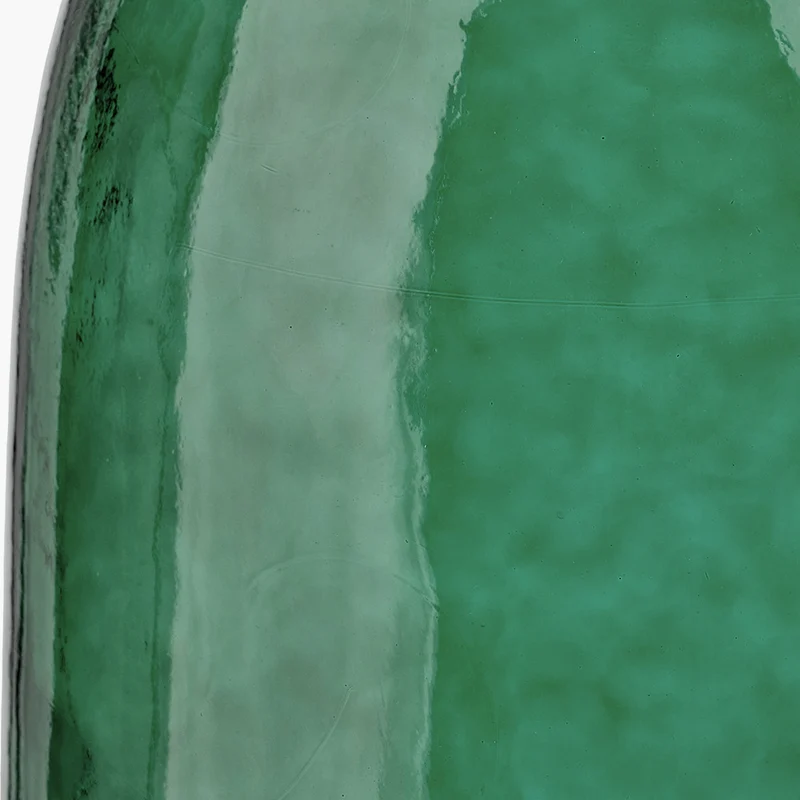 Sea Green Organic Shaped Recycled Glass Tall Vase
