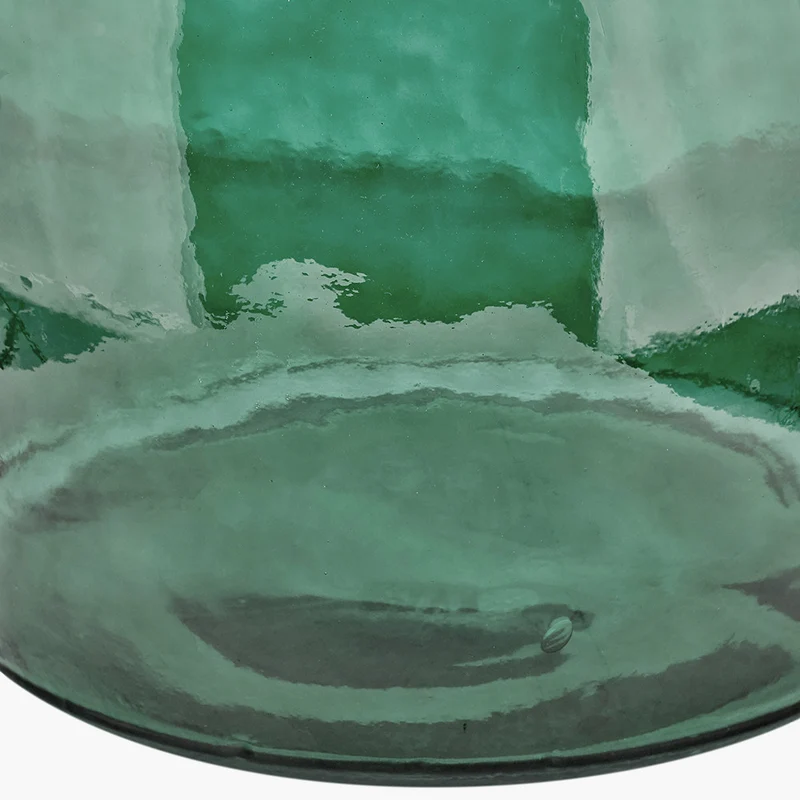 Sea Green Organic Shaped Recycled Glass Tall Vase