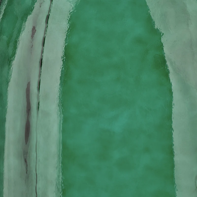 Sea Green Organic Shaped Recycled Glass Tall Vase