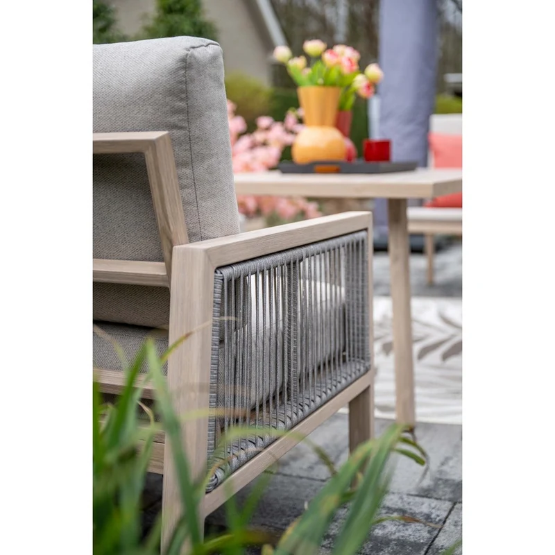 Garden Impressions Decala lounge-dining set 5-delig licht eikenlook sand desert sand