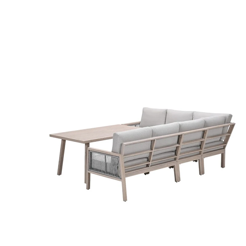 Garden Impressions Decala lounge-dining set 5-delig licht eikenlook sand desert sand