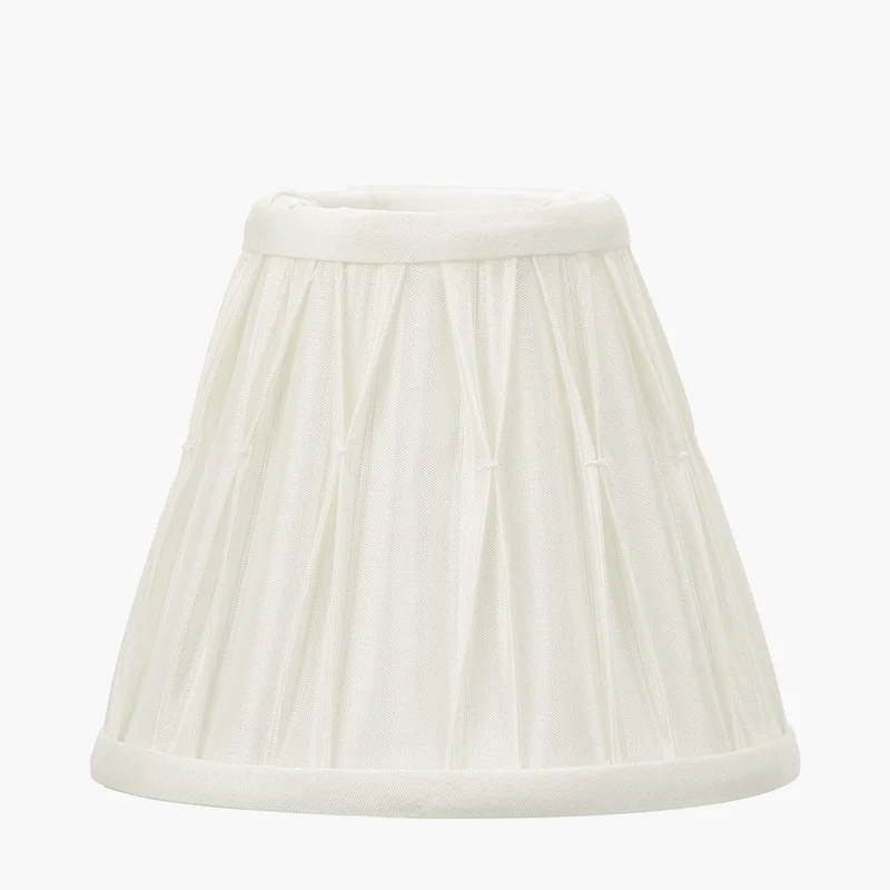 Piero Antique Bronze Metal Double Wall Light with Garbo 15cm Cream Silk Mix Pinch Pleat Tapered Candle Clip Lampshade