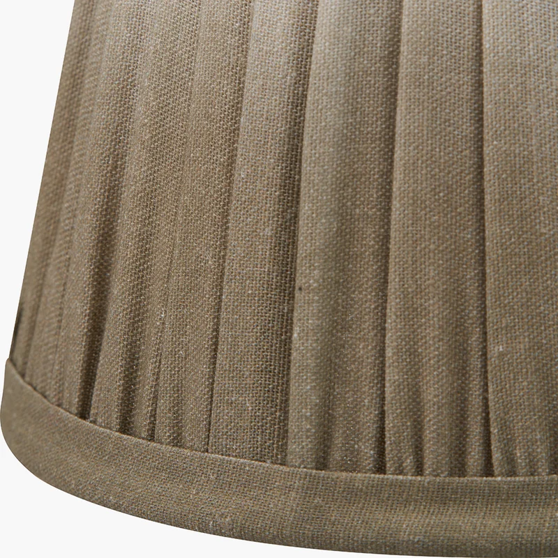 Scallop 16cm Taupe Ombre Soft Pleated Tapered Lampshade