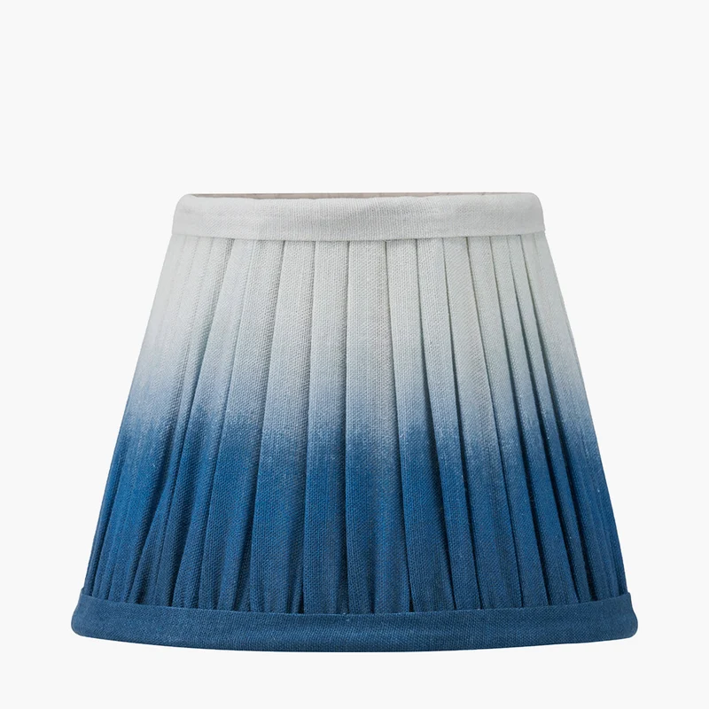 Scallop 16cm Blue Ombre Soft Pleated Tapered Lampshade