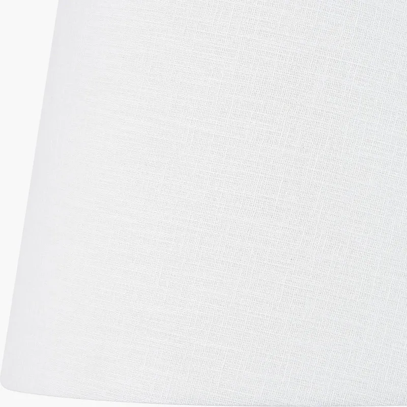 Samara Blue and White Aztec Pattern Ceramic Table Lamp Base with Winston 35cm White Handloom Tapered Lampshade