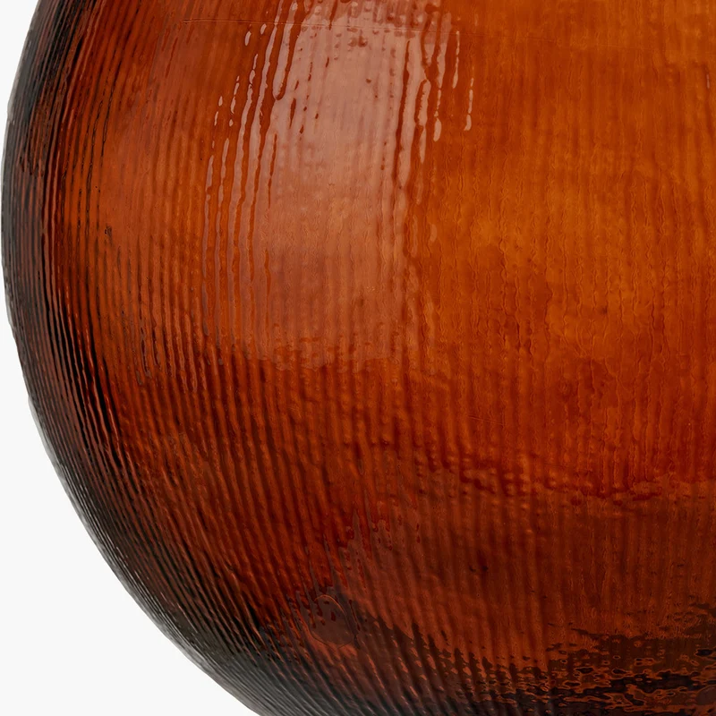 Pecan Brown Round Recycled Glass Vase