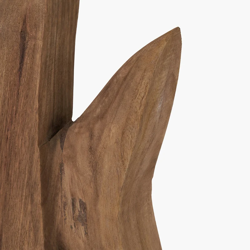 Natural Handcarved Mango Wood Altum Angelfish Ornament