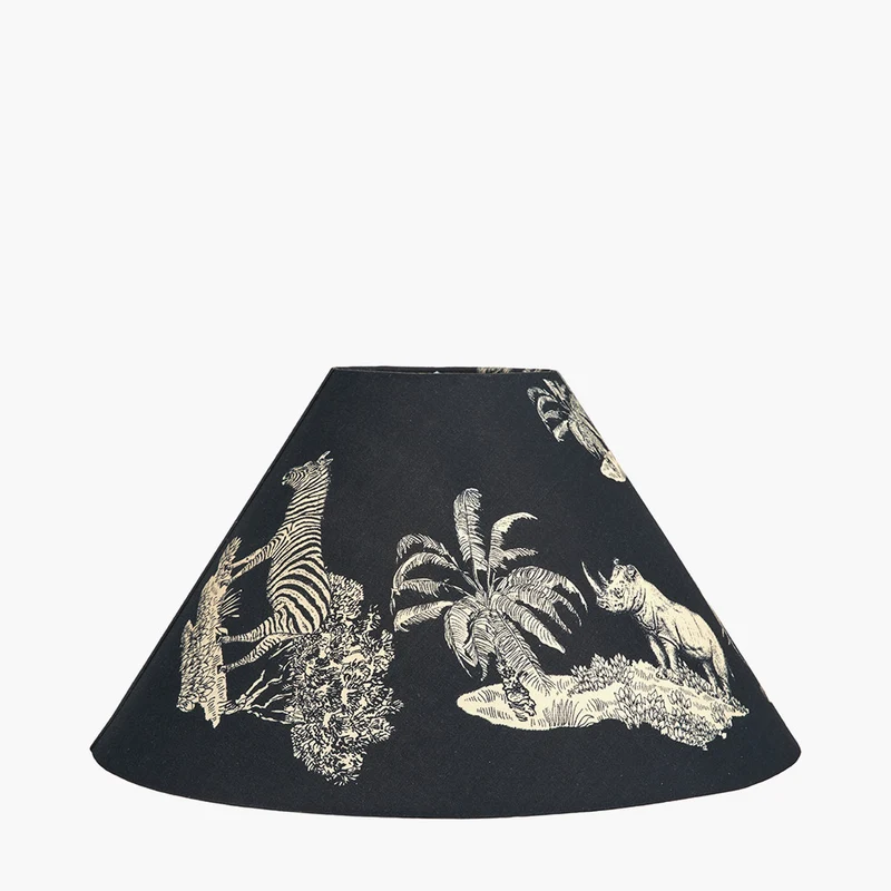 Nala 45cm Inky Blue Safari Printed Empire Lampshade