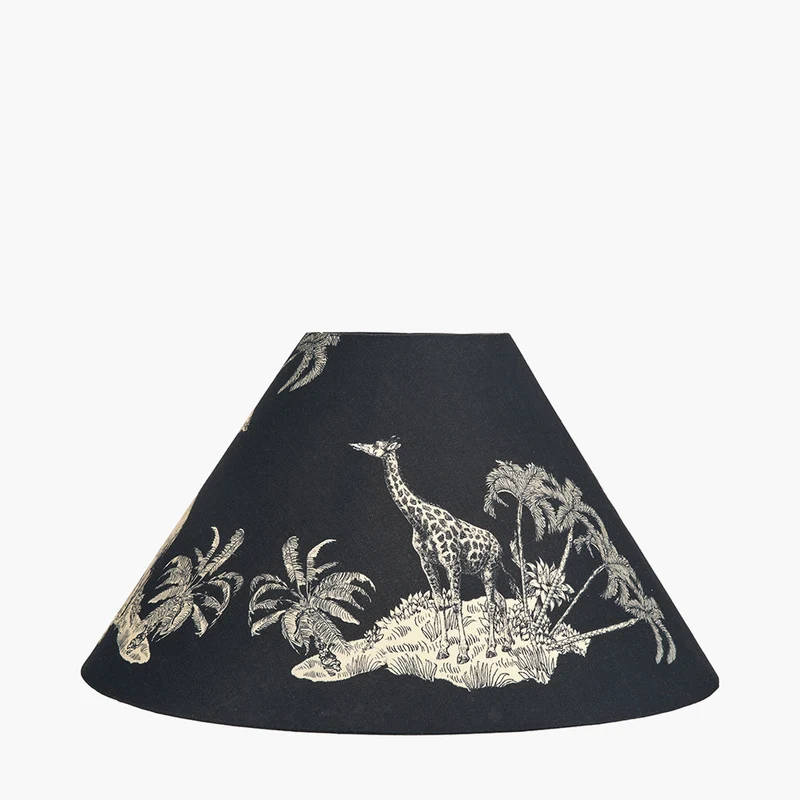 Nala 45cm Inky Blue Safari Printed Empire Lampshade