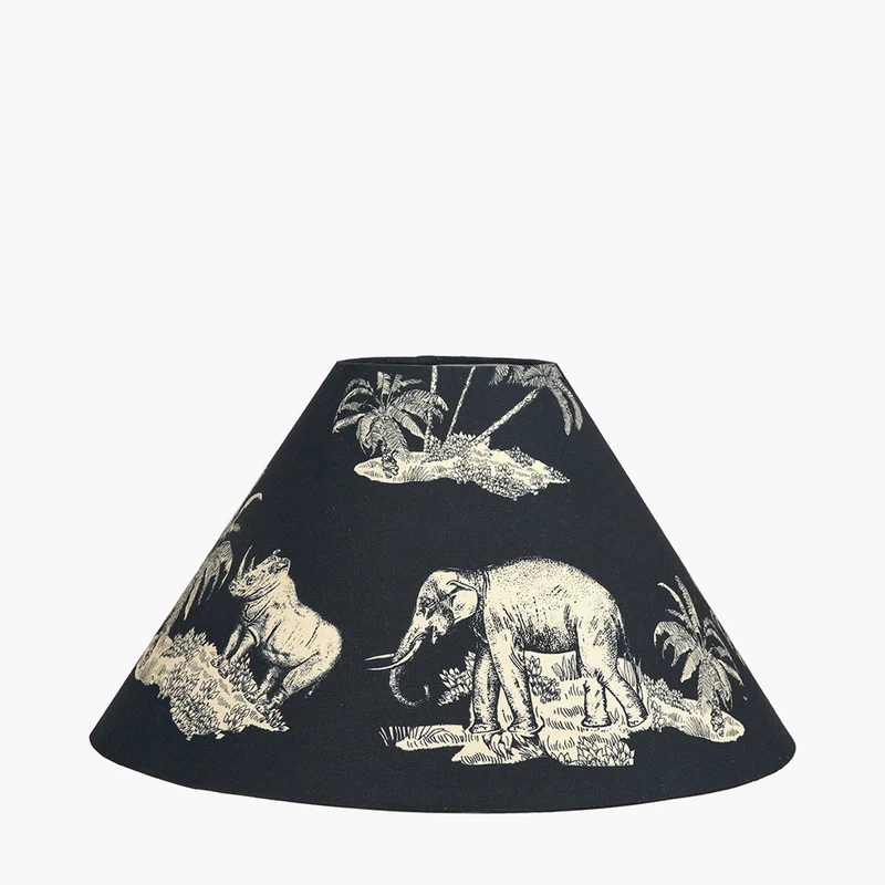 Nala 45cm Inky Blue Safari Printed Empire Lampshade