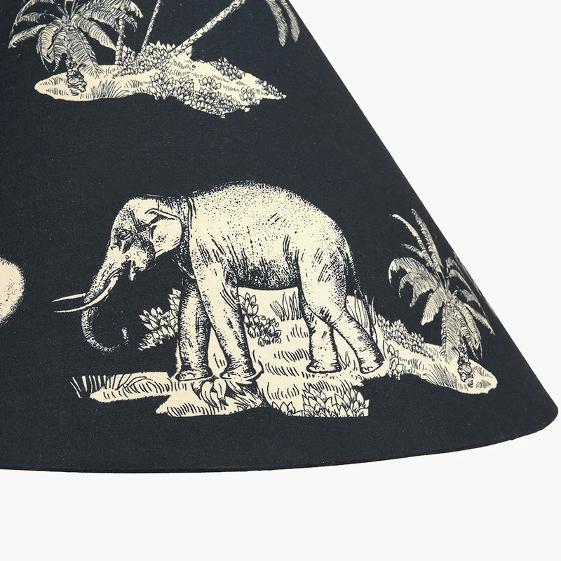Nala 45cm Inky Blue Safari Printed Empire Lampshade