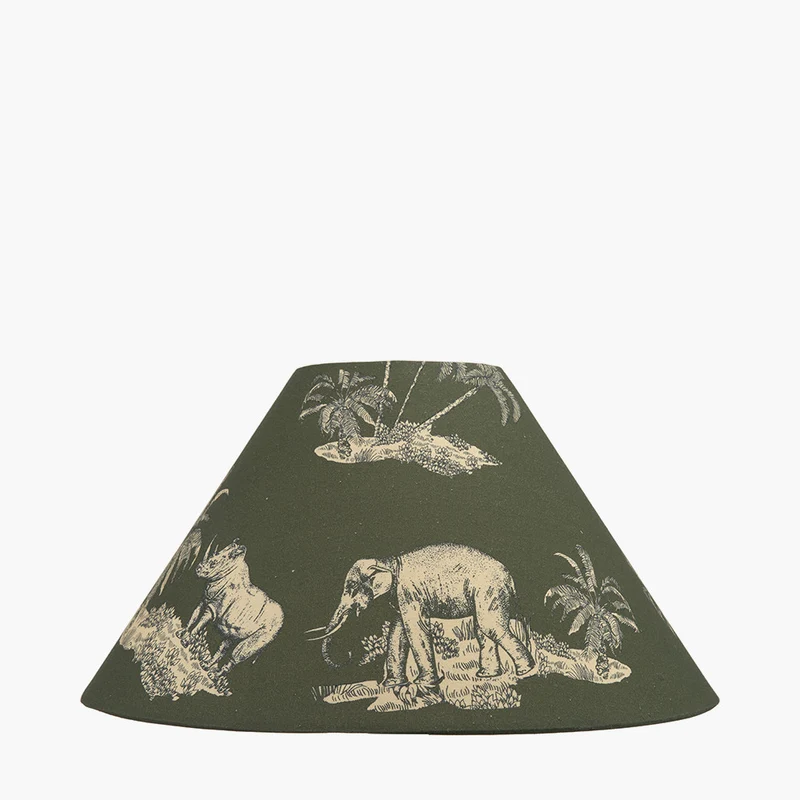 Nala 40cm Green Safari Printed Empire Lampshade