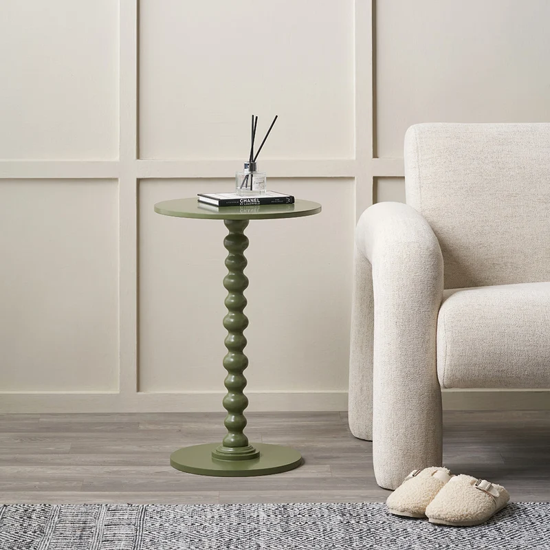 Margot Olive Wood Bobble Side Table