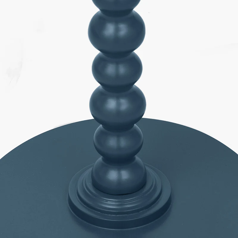 Margot Navy Wood Bobble Side Table
