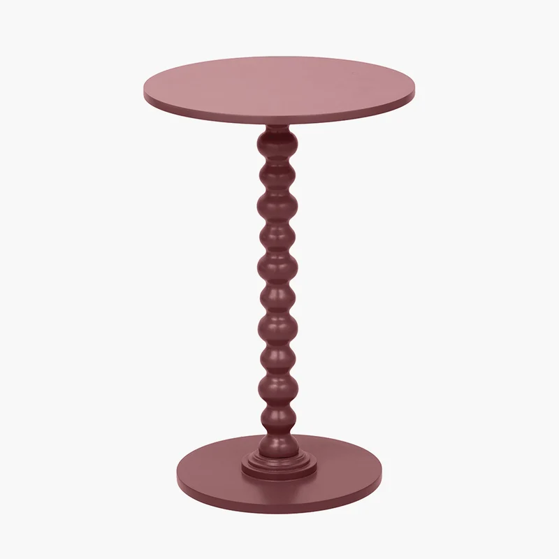 Margot Mulberry Wood Bobble Side Table