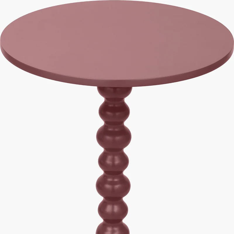 Margot Mulberry Wood Bobble Side Table