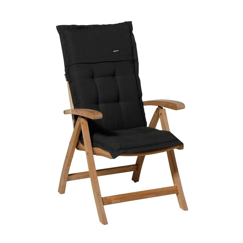 Madison stoelkussen lage rug Rib black 105x50 cm