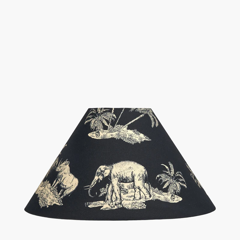 Nala 35cm Inky Blue Safari Printed Empire Lampshade