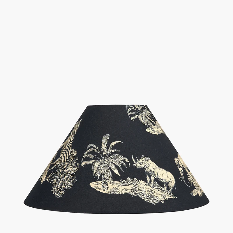 Nala 35cm Inky Blue Safari Printed Empire Lampshade