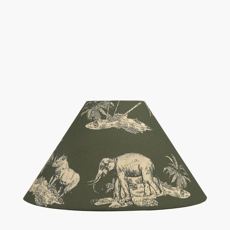 Nala 35cm Green Safari Printed Empire Lampshade