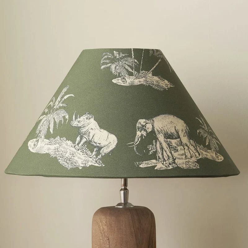 Nala 30cm Green Safari Printed Empire Lampshade