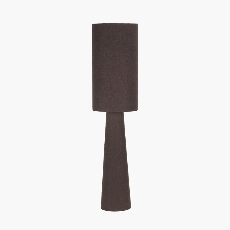 Mirissa Bitter Chocolate Slubby Handloom Fabric Table Lamp