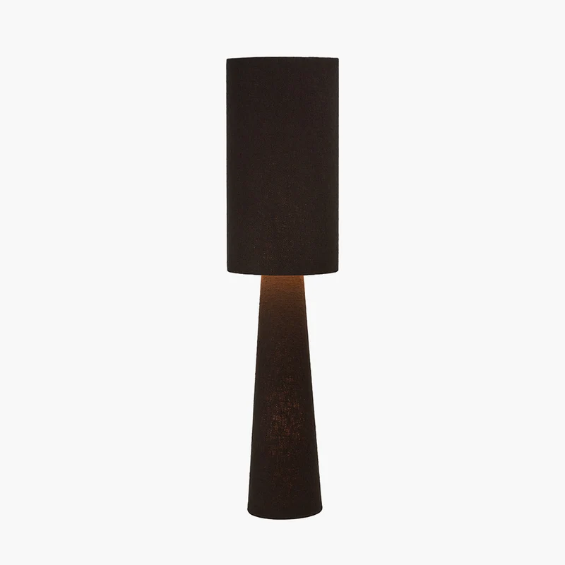 Mirissa Bitter Chocolate Slubby Handloom Fabric Table Lamp