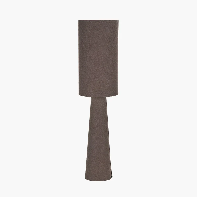 Mirissa Bitter Chocolate Slubby Handloom Fabric Table Lamp