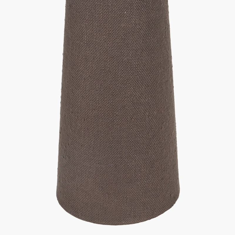 Mirissa Bitter Chocolate Slubby Handloom Fabric Table Lamp