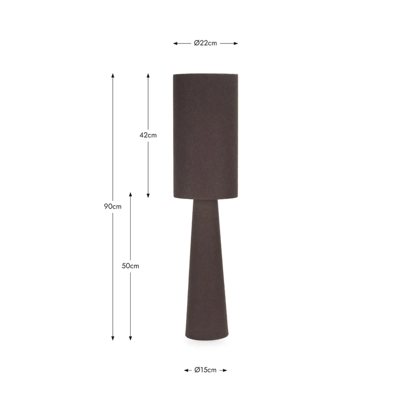 Mirissa Bitter Chocolate Slubby Handloom Fabric Table Lamp