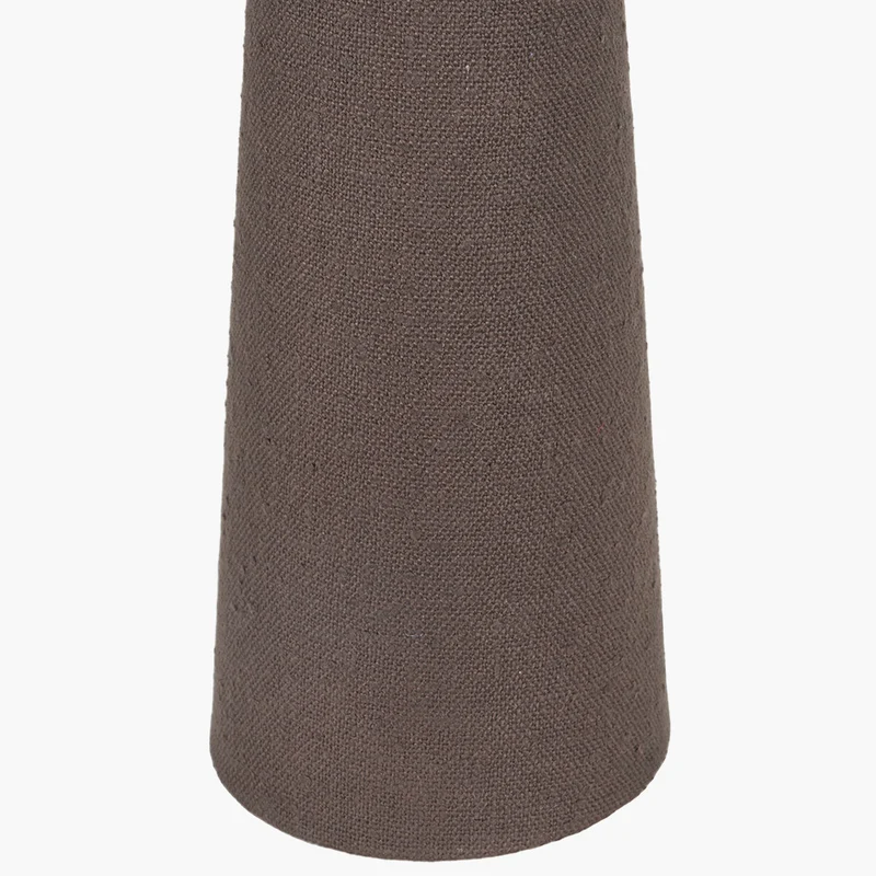 Mirissa Bitter Chocolate Slubby Handloom Fabric Floor Lamp