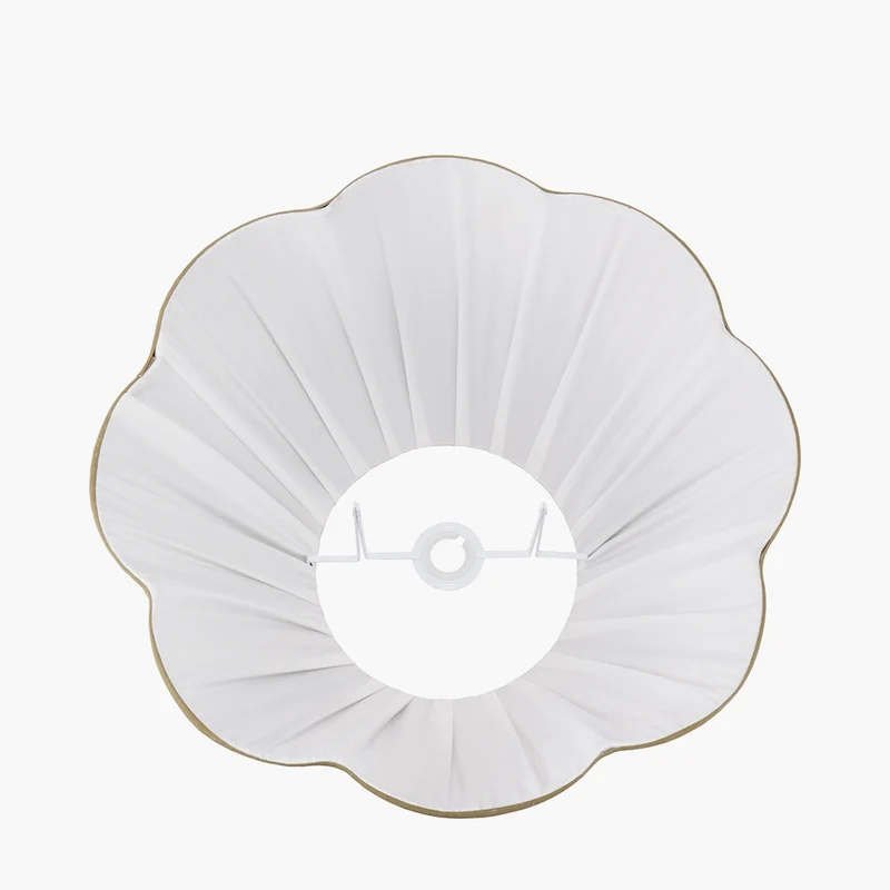 Malia 45cm Olive Green Mushroom Pleat Scalloped Tapered Lampshade