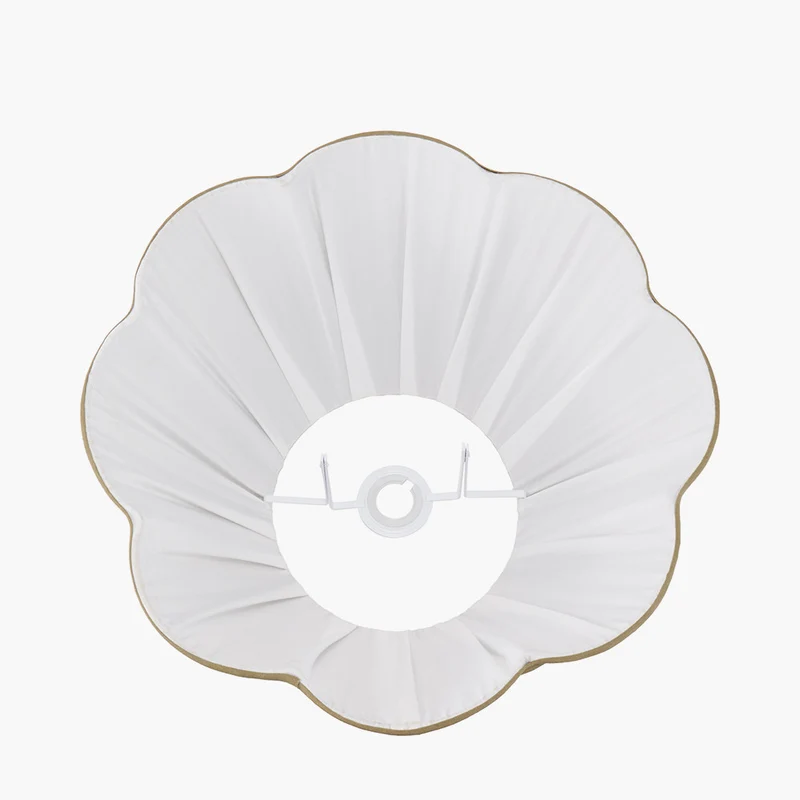 Malia 40cm Olive Green Mushroom Pleat Scalloped Tapered Lampshade
