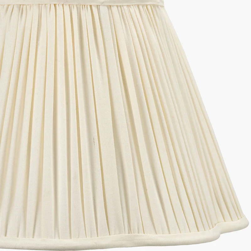 Malia 40cm Cream Mushroom Pleat Scalloped Tapered Lampshade