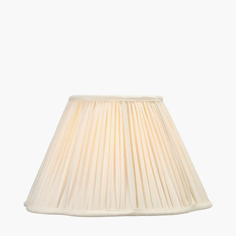 Malia 35cm Cream Mushroom Pleat Scalloped Tapered Lampshade