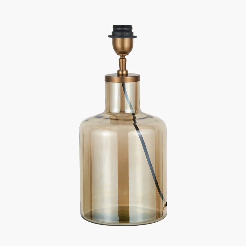 Palmo Smoke Lustre Glass Bottle Table Lamp Base
