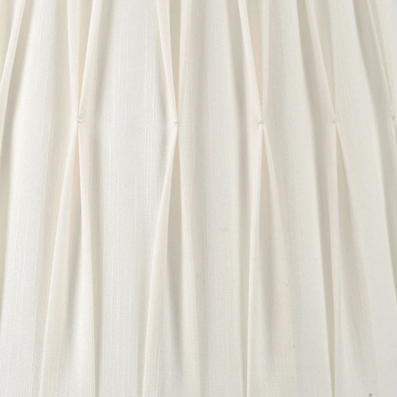 Odette 45cm White Linen Cotton Slub Pinch Pleat Tapered Lampshade