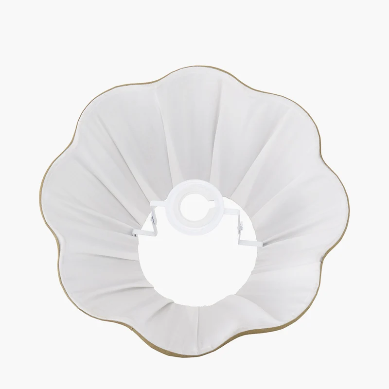 Malia 30cm Olive Green Mushroom Pleat Scalloped Tapered Lampshade