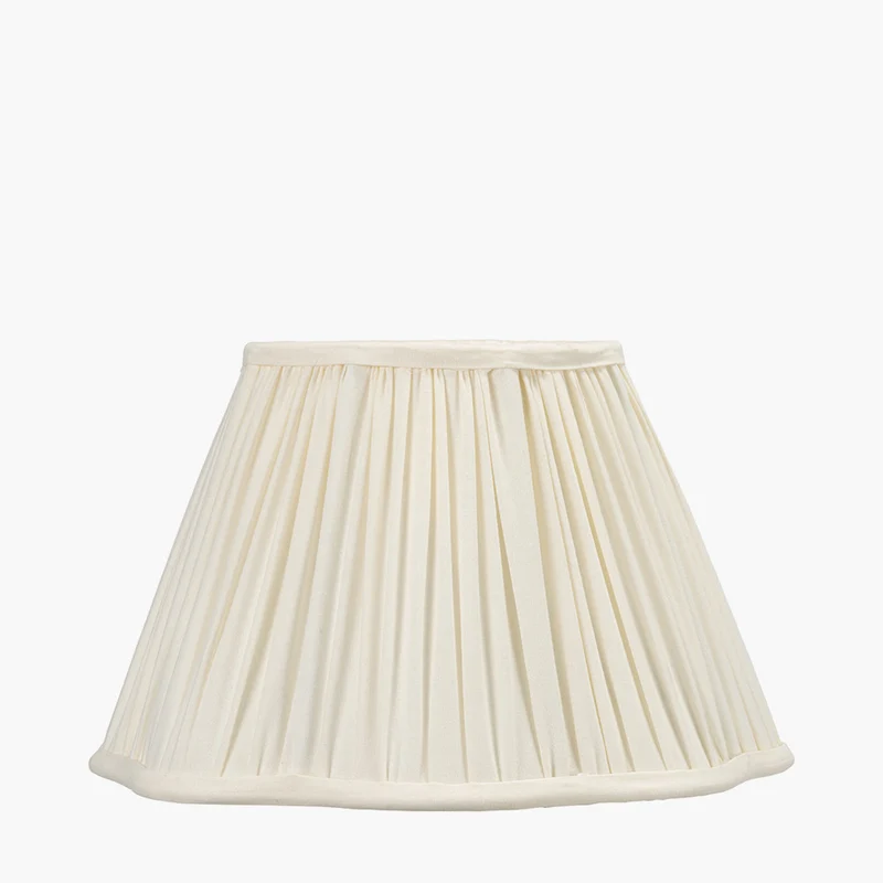 Malia 30cm Cream Mushroom Pleat Scalloped Tapered Lampshade