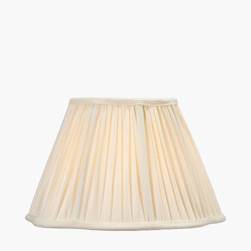 Malia 30cm Cream Mushroom Pleat Scalloped Tapered Lampshade