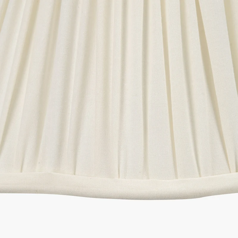 Malia 30cm Cream Mushroom Pleat Scalloped Tapered Lampshade