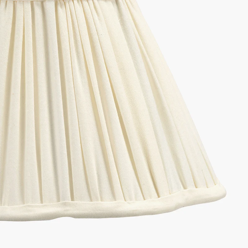 Malia 25cm Cream Mushroom Pleat Scalloped Tapered Lampshade