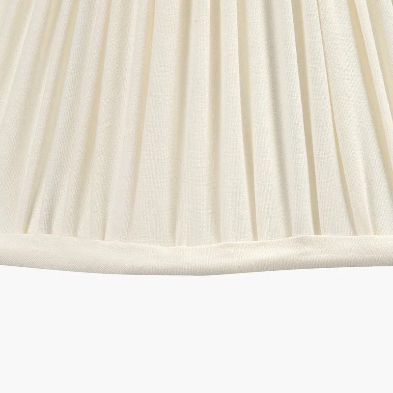 Malia 25cm Cream Mushroom Pleat Scalloped Tapered Lampshade