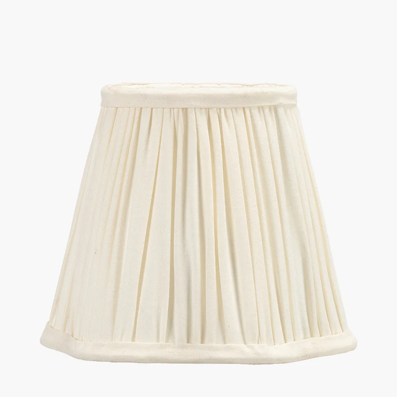 Malia 18cm Cream Mushroom Pleat Scalloped Tapered Lampshade