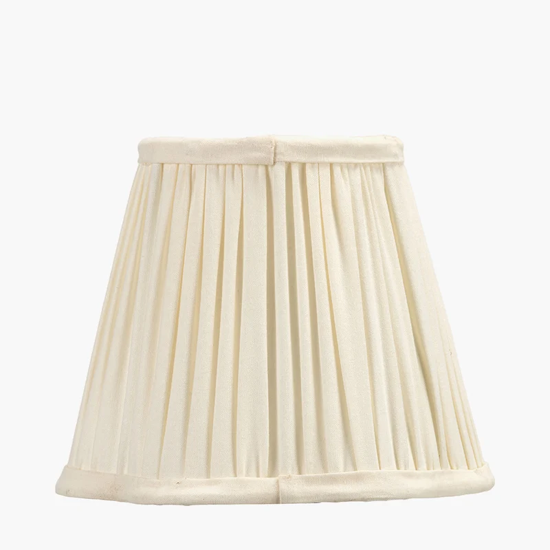 Malia 18cm Cream Mushroom Pleat Scalloped Tapered Lampshade